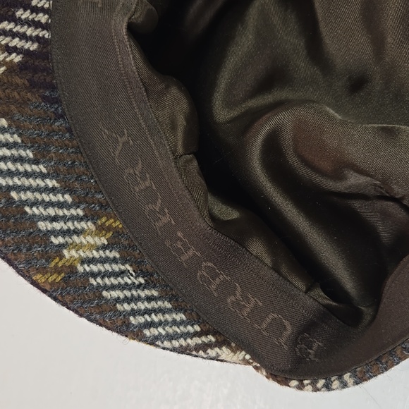 Plaid Newsboy Cap - Brown and Cream - Picture 10 of 11